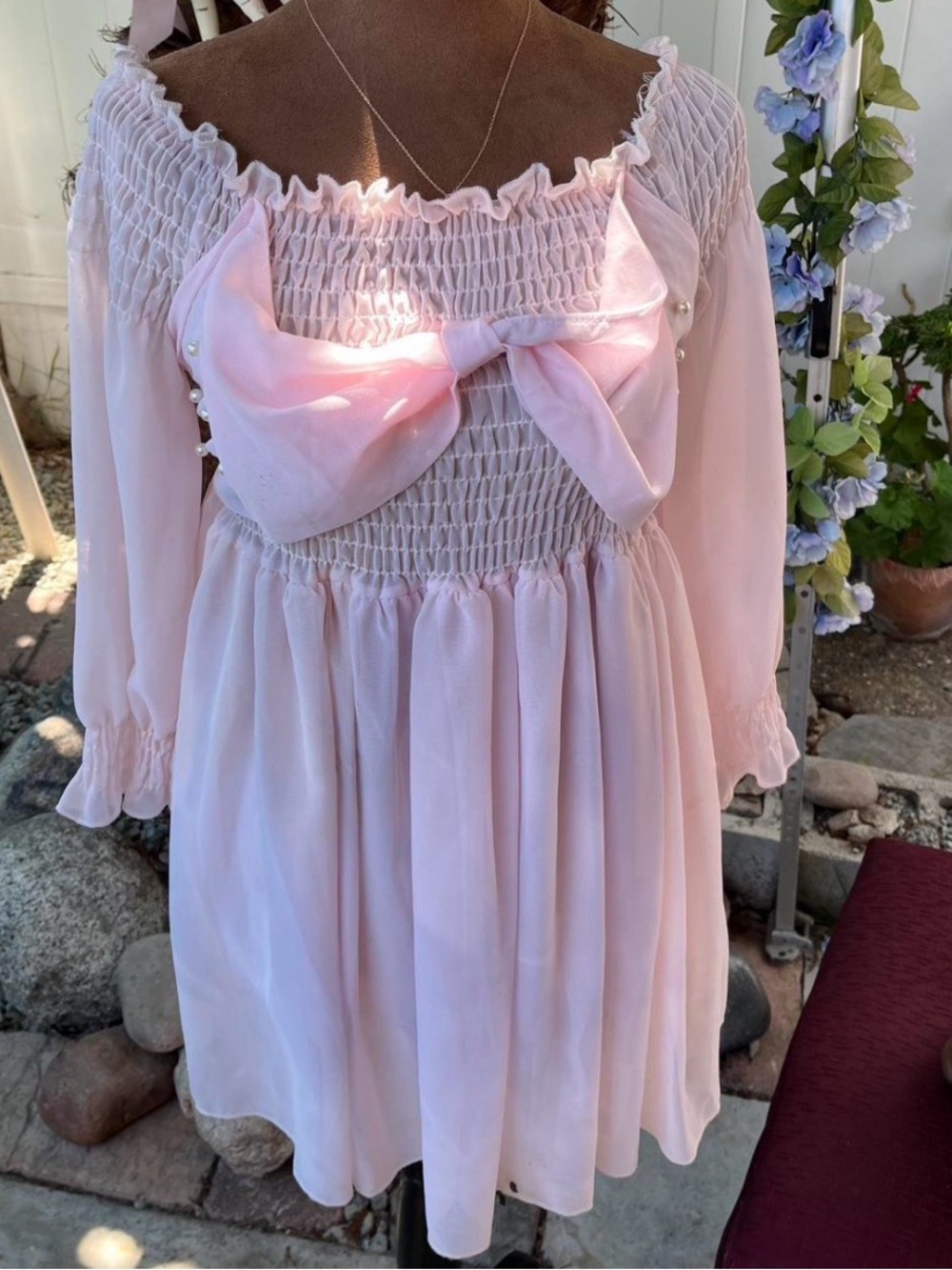Women’s pink pearl dress